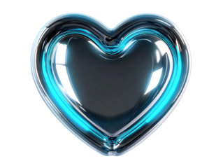 Isolated Transparent Blue Heart