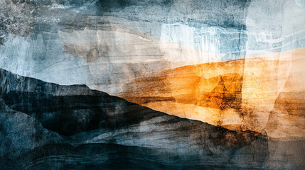 Fototapeta premium Natural abstract landscape reflects colors of dawn in textured patterns and shapes