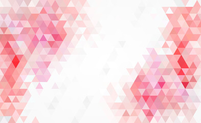 Abstract geometry triangle pink and white with space  texture background pattern.