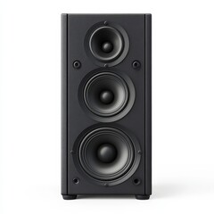 stack audio music speaker isolatedon a white background