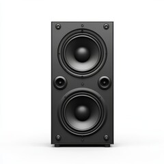 Fototapeta premium stack audio music speaker isolatedon a white background