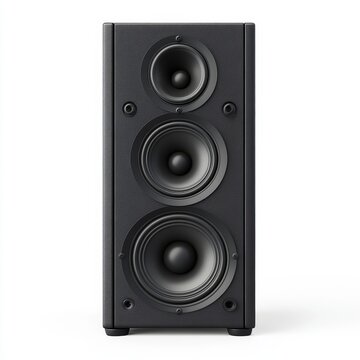 stack audio music speaker isolatedon a white background