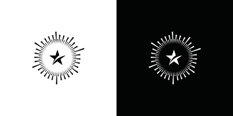 Circle and explosion vector logo