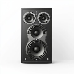 Obraz premium stack audio music speaker isolatedon a white background