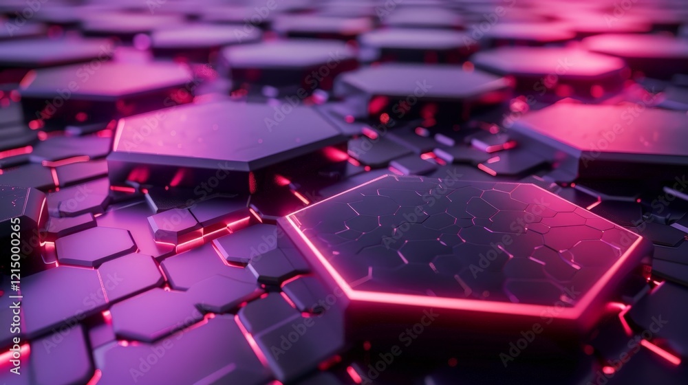 Poster abstract hexagon pattern background