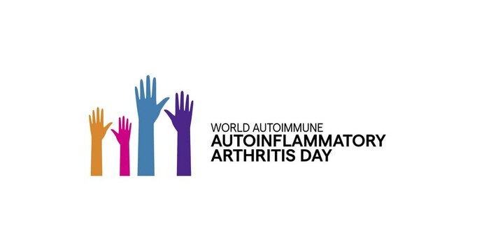 world autoimmune autoinflammatory arthritis day motion video, ideal for world autoimmune autoinflammatory arthritis day celebration
