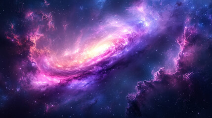 A captivating black hole event horizon with a cosmic nebula swirl in the background, offering a minimalistic, bright-toned modern wallpaper design with blurred edges and ample space for captions.

