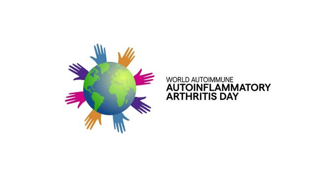 world autoimmune autoinflammatory arthritis day motion video, ideal for world autoimmune autoinflammatory arthritis day celebration