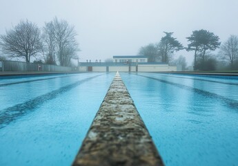 Obraz premium Soft blue waves undulate beneath the surface creating a bubble