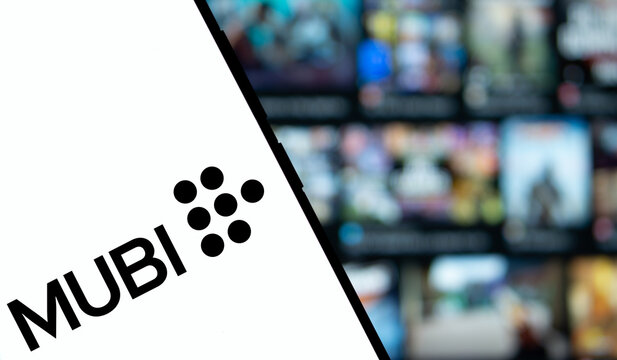 Dhaka, Bangladesh- 4 Jan 2025: MUBI logo is displayed on smartphone. Mubi is a video streaming platform.