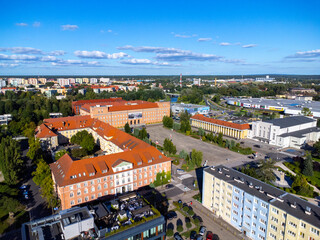 Piła, panorama miasta, Ratusz, Park © ukasz