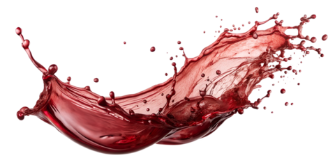 red wine splash isolated on white