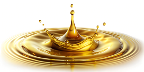 golden liquid splash