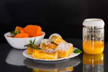 Homemade Cottage Cheese Casserole with Pumpkin