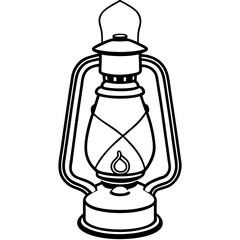 old oil lamp isolated