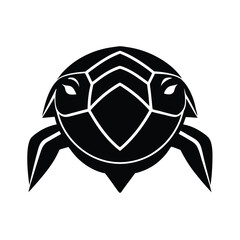 Turtle Silhouette Vector Art and Black Turtle Design Illustration