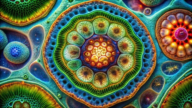 Hydra Cross Section: Ectoderm (Epidermis) & Endoderm (Gastrodermis) Microscopic Aerial View