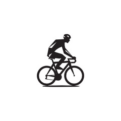 silhouette of a person riding a bike