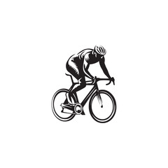 Obraz premium silhouette of a person riding a bike