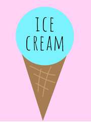 ice cream, summer dessert, ice cream cone, waffle cone