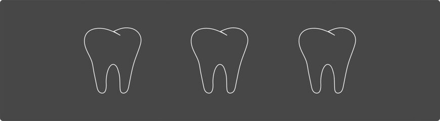 Tooth shape symbol vector, Tooth icon. Black, minimalist icon isolated
