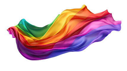 Rainbow Fabric Swirl: A vibrant and dynamic image of a colorful silk fabric swirling gracefully, capturing a spectrum of colors in a captivating abstract design. 