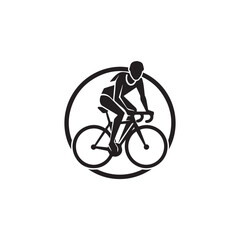 Obraz premium silhouette of a person riding a bike