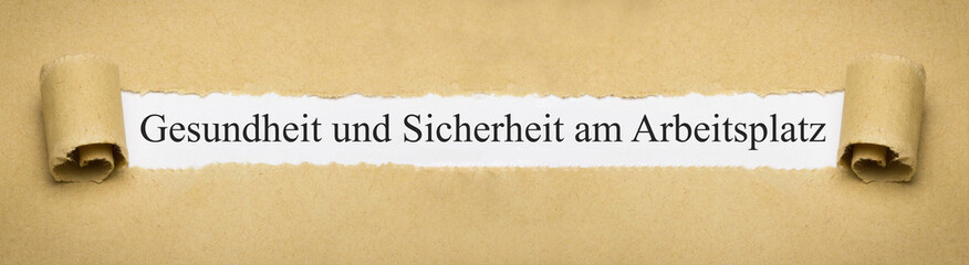 Gesundheit und Sicherheit am Arbeitsplatz