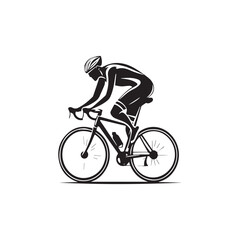 Fototapeta premium silhouette of a person riding a bike