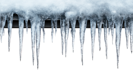 Icicles Hanging From Gutter:  A dramatic close-up of glistening icicles hanging from a rain gutter, showcasing the intricate formations of ice crystals and the raw beauty of winter.