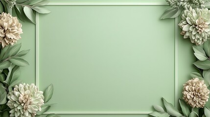 Elegant floral frame design for invitations