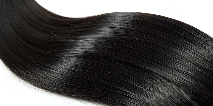 Long well-groomed shiny brunette hair
