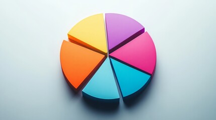 Fototapeta premium Printing color wheel with 12 gradations in a circle 
