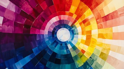 Printing color wheel with 12 gradations in a circle 