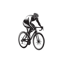 silhouette of a person riding a bike