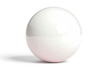 Obraz premium White color glass ball, isolated on a white background