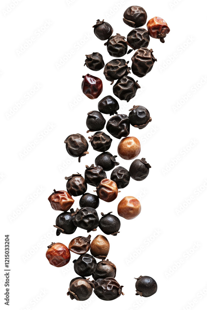Poster assorted nuts including almonds walnuts cashews and hazelnuts on a black background isolated on tran
