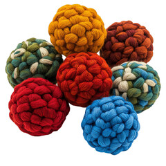 Obraz premium Vibrant Crochet Balls - Colorful Handmade Decor
