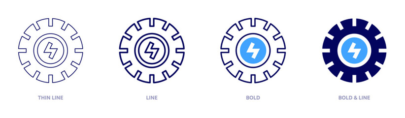 Tyre tread icon in 4 different styles. Thin Line, Line, Bold, and Bold Line. Duotone style. Editable stroke