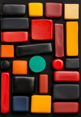 Colorful 3D Clay Design Pieces for Educational and Creative Projects