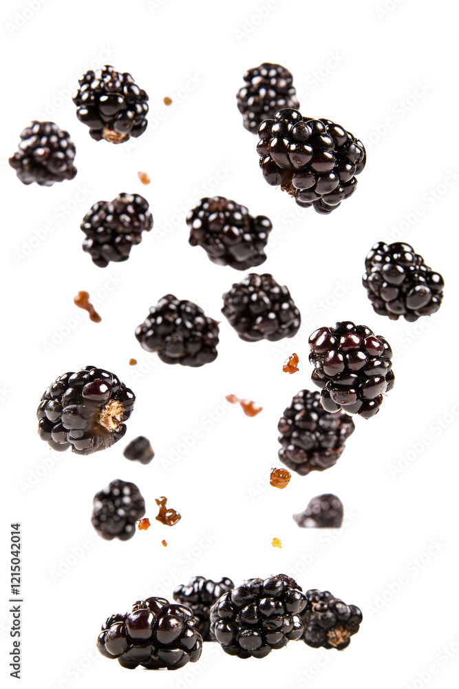 Poster black currants arranged on a black background showcasing their color and texture in a minimalist set