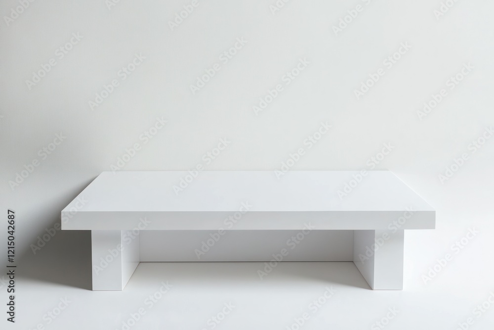 Poster minimalistic white display stand for showcasing items