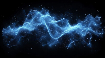 Digital background representing tech processes, neural networks, artificial intelligence, and data transfer with minimalist bright tones and blurred empty space perfect for education, science, and gra