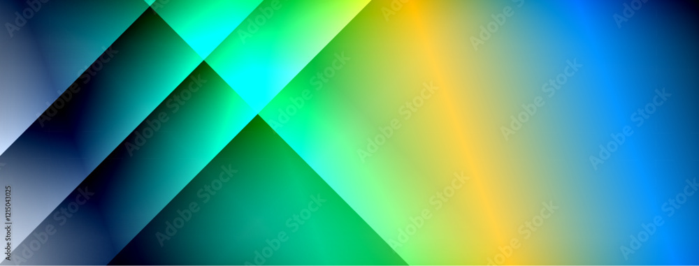 Poster dynamic shadow lines with gradient colors geometric background