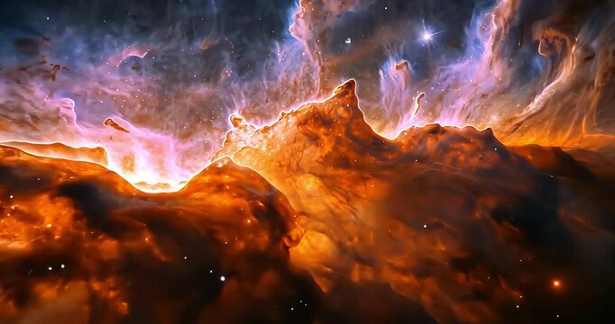 Cosmic Nebula Stellar birth, space background, astronomy
