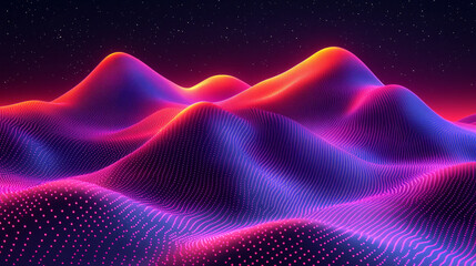 Digital background representing tech processes, neural networks, artificial intelligence, and data transfer with minimalist bright tones and blurred empty space perfect for education, science, and gra