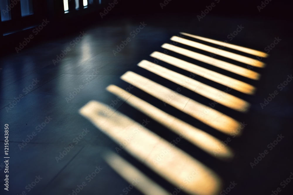 Poster beautiful artwork casting shadows with realistic lighting in a serene studio setting during evening 