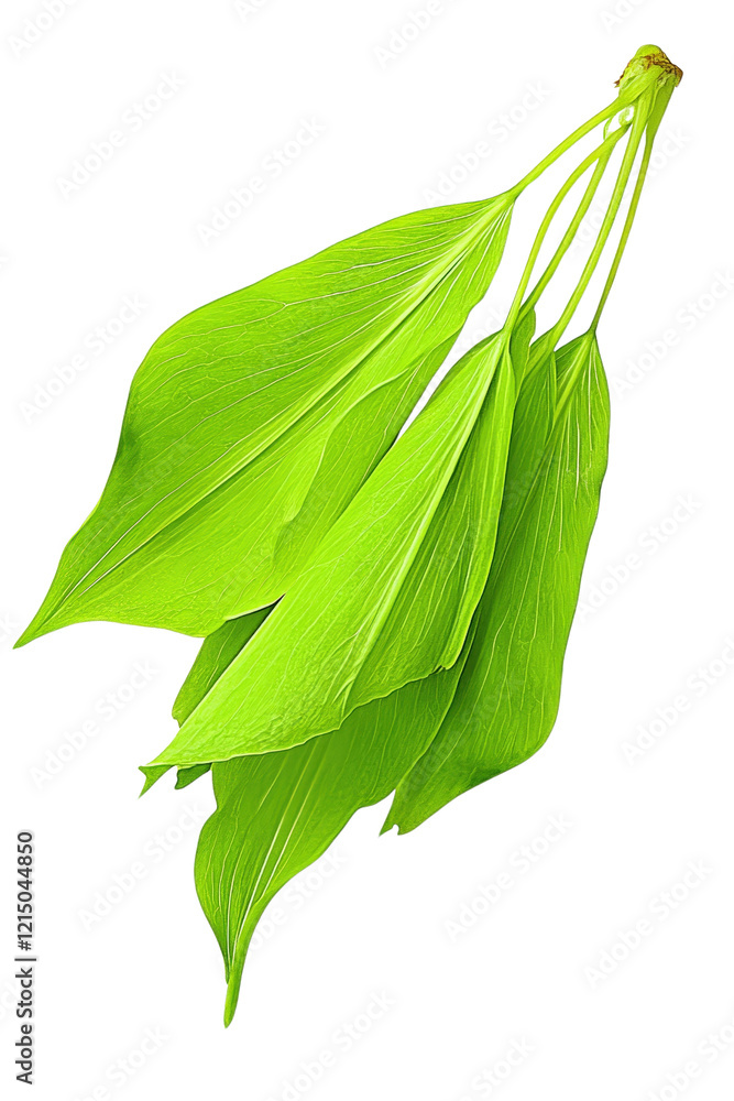 Poster green leaf isolated on a black background with natural texture and details in close-up view isolated