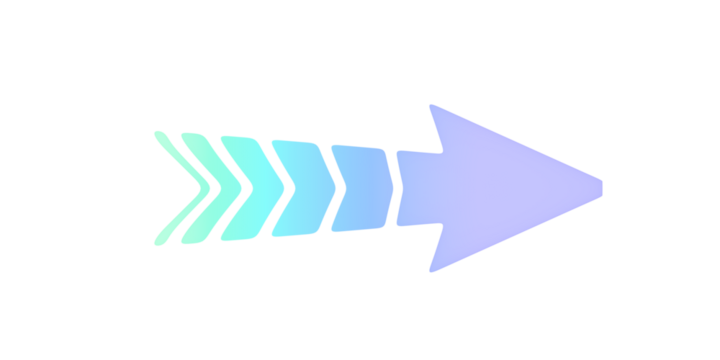 Arrow glow png file of isolated on transparent background. 