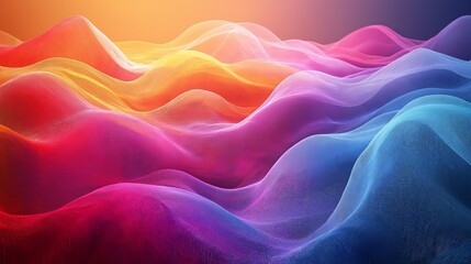 Obraz premium Vibrant Colorful Abstract Wave Background